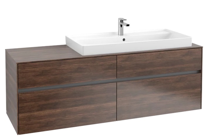 Тумба под раковину Villeroy & Boch Collaro 160х50 см с подсветкой ДСП дуб аризона C030B0VH