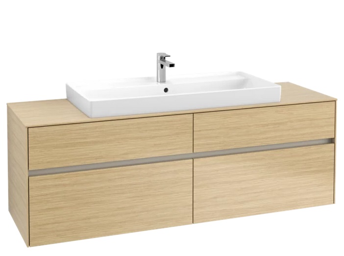 Тумба под раковину Villeroy & Boch Collaro 160х50 см с подсветкой ДСП северный дуб C031B0VJ