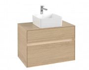 Тумба під раковину Villeroy & Boch Collaro 80х50 см із підсвічуванням ДСП північний дуб C037B0VJ