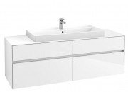 Тумба під раковину Villeroy & Boch Collaro 160х50 см із підсвічуванням МДФ глянсовий білий C031B0DH