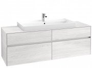 Тумба під раковину Villeroy & Boch Collaro 160х50 см із підсвічуванням ДСП біле дерево C031B0E8