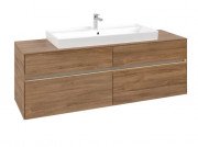 Тумба под раковину Villeroy & Boch Collaro 160х50 см с подсветкой ДСП дуб канзас C031B0RH