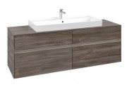 Тумба під раковину Villeroy & Boch Collaro 160х50 см із підсвічуванням ДСП кам'яний дуб C031B0RK