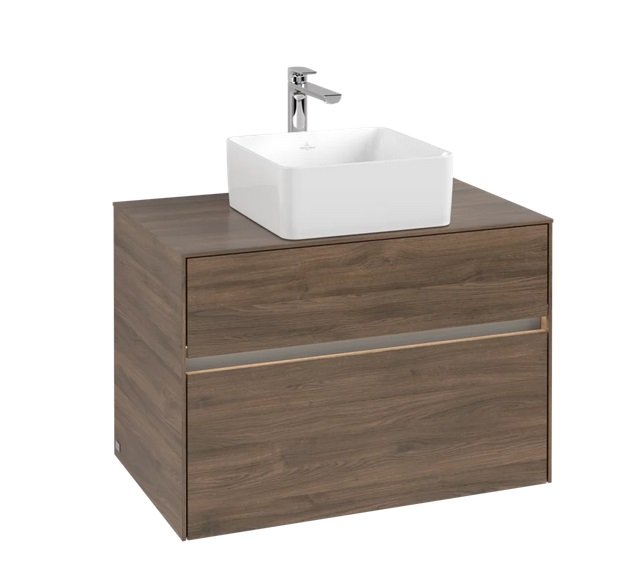 Тумба под раковину Villeroy & Boch Collaro 80х50 см с подсветкой ДСП дуб аризона C037B0VH