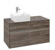 Тумба под раковину Villeroy & Boch Collaro 100х50 см с подсветкой ДСП каменный дуб C039B0RK