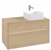 Тумба под раковину Villeroy & Boch Collaro 100х50 см с подсветкой ДСП северный дуб C040B0VJ