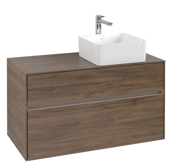 Тумба под раковину Villeroy & Boch Collaro 100х50 см с подсветкой ДСП дуб аризона C040B0VH