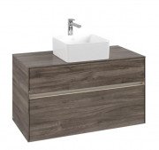 Тумба под раковину Villeroy & Boch Collaro 100х50 см с подсветкой ДСП каменный дуб C038B0RK