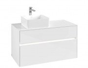 Тумба под раковину Villeroy & Boch Collaro 100х50 см с подсветкой ДСП матовый белый C039B0MS