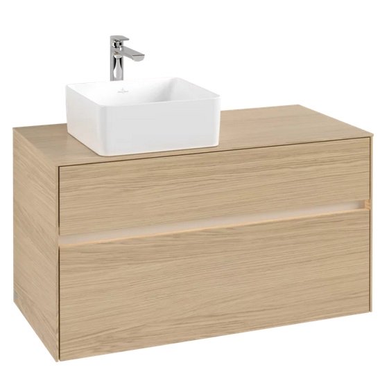 Тумба под раковину Villeroy & Boch Collaro 100х50 см с подсветкой ДСП северный дуб C039B0VJ