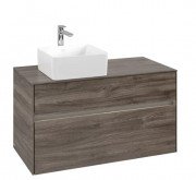 Тумба под раковину Villeroy & Boch Collaro 100х50 см с подсветкой ДСП каменный дуб C039B0RK