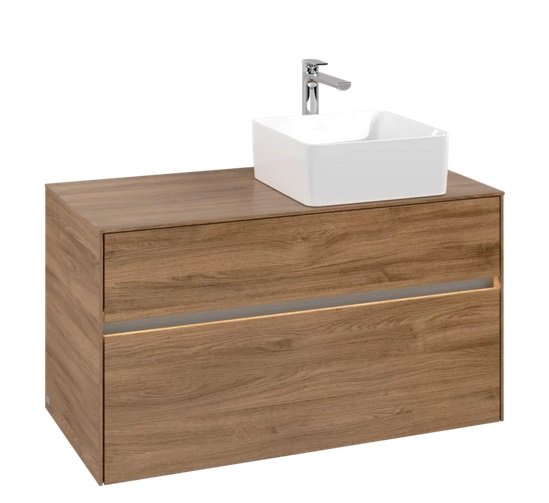 Тумба под раковину Villeroy & Boch Collaro 100х50 см с подсветкой ДСП дуб канзас C040B0RH