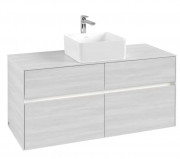 Тумба під раковину Villeroy & Boch Collaro 120х50 см із підсвічуванням ДСП біле дерево C041B0E8