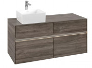 Тумба под раковину Villeroy & Boch Collaro 120х50 см с подсветкой ДСП каменный дуб C042B0RK