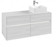 Тумба под раковину Villeroy & Boch Collaro 120х50 см с подсветкой ДСП белое дерево C043B0E8