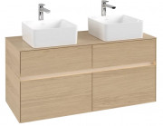 Тумба под раковину Villeroy & Boch Collaro 120х50 см с подсветкой ДСП северный дуб C044B0VJ