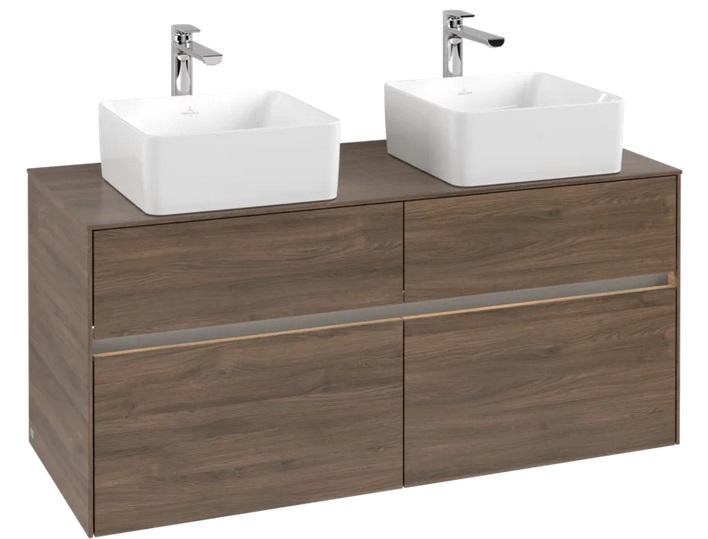 Тумба под раковину Villeroy & Boch Collaro 120х50 см с подсветкой ДСП дуб аризона C044B0VH