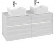 Тумба под раковину Villeroy & Boch Collaro 120х50 см с подсветкой ДСП белое дерево C044B0E8