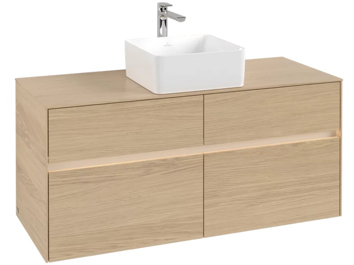 Тумба под раковину Villeroy & Boch Collaro 120х50 см с подсветкой ДСП северный дуб C041B0VJ