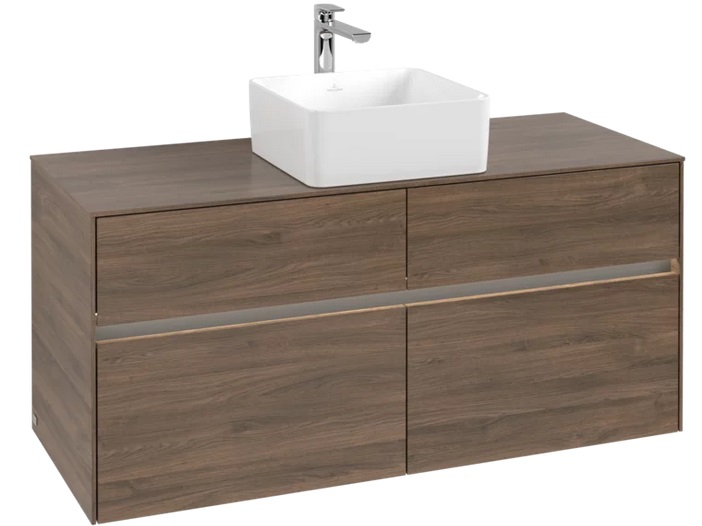 Тумба под раковину Villeroy & Boch Collaro 120х50 см с подсветкой ДСП дуб аризона C041B0VH