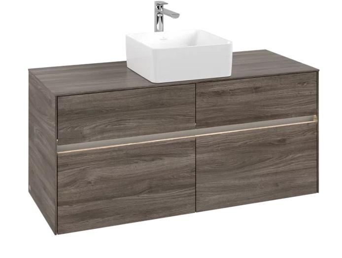 Тумба під раковину Villeroy & Boch Collaro 120х50 см із підсвічуванням ДСП кам'яний дуб C041B0RK