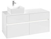 Тумба під раковину Villeroy & Boch Collaro 120х50 см із підсвічуванням МДФ глянсовий білий C042B0DH