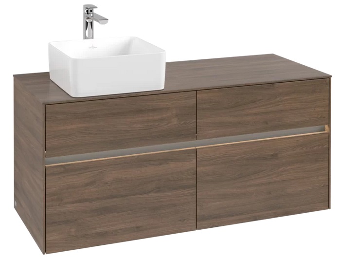 Тумба под раковину Villeroy & Boch Collaro 120х50 см с подсветкой ДСП дуб аризона C042B0VH