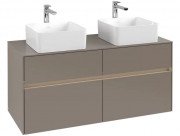 Тумба под раковину Villeroy & Boch Collaro 120х50 см с подсветкой ДСП трюфель серый C044B0VG