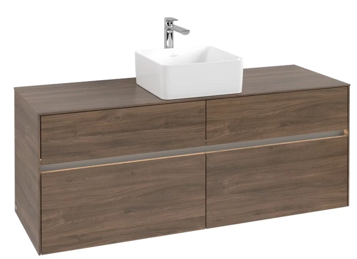 Тумба під раковину Villeroy & Boch Collaro 140х50 см із підсвічуванням ДСП дуб аризона C045B0VH