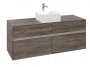 Тумба под раковину Villeroy & Boch Collaro 140х50 см с подсветкой ДСП каменный дуб  C045B0RK