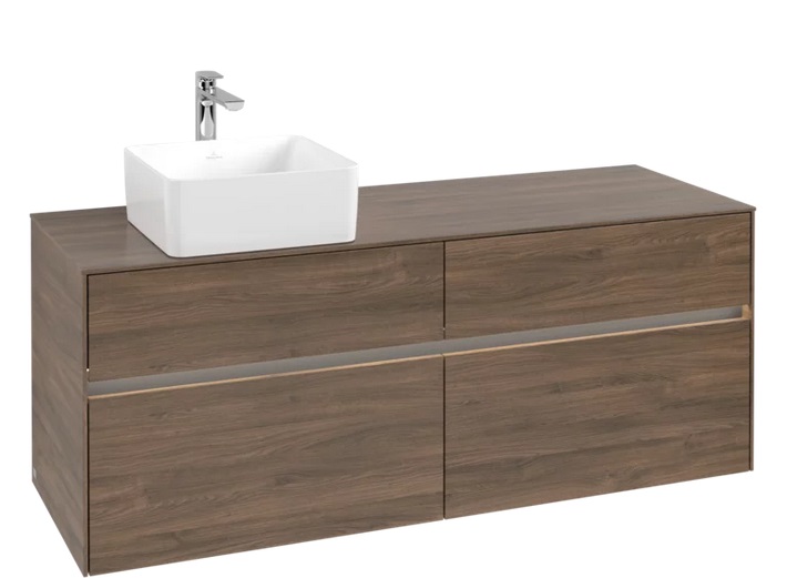 Тумба под раковину Villeroy & Boch Collaro 140х50 см с подсветкой ДСП дуб аризона C046B0VH