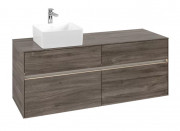 Тумба под раковину Villeroy & Boch Collaro 140х50 см с подсветкой ДСП каменный дуб C046B0RK