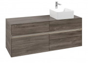 Тумба под раковину Villeroy & Boch Collaro 140х50 см с подсветкой ДСП каменный дуб C047B0RK