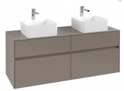 Тумба під раковину Villeroy & Boch Collaro 140х50 см із підсвічуванням ДСП трюфель сірий C048B0VG