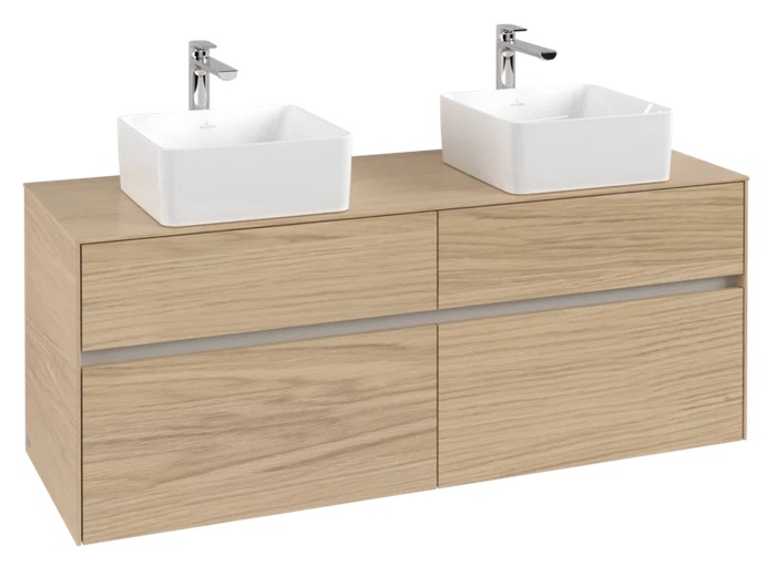 Тумба под раковину Villeroy & Boch Collaro 140х50 см с подсветкой ДСП северный дуб C048B0VJ