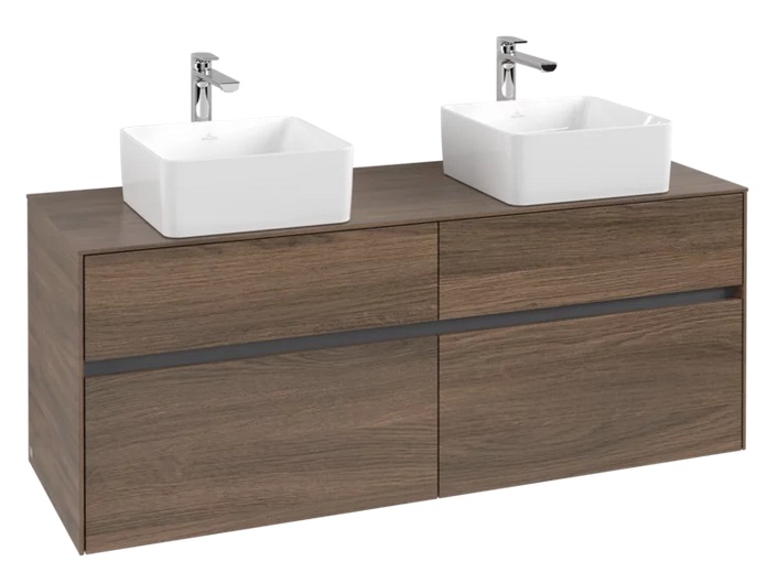 Тумба під раковину Villeroy & Boch Collaro 140х50 см із підсвічуванням ДСП дуб аризона C048B0VH