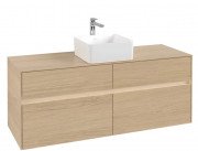 Тумба под раковину Villeroy & Boch Collaro 140х50 см с подсветкой ДСП северный дуб C045B0VJ