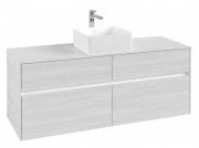 Тумба під раковину Villeroy & Boch Collaro 140х50 см із підсвічуванням ДСП біле дерево C045B0E8