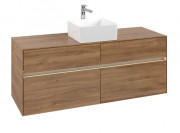 Тумба под раковину Villeroy & Boch Collaro 140х50 см с подсветкой ДСП дуб канзас C045B0RH