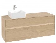 Тумба под раковину Villeroy & Boch Collaro 140х50 см с подсветкой ДСП северный дуб C046B0VJ