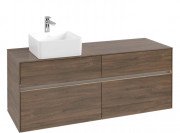 Тумба под раковину Villeroy & Boch Collaro 140х50 см с подсветкой ДСП дуб аризона C046B0VH