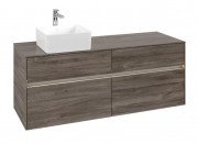 Тумба под раковину Villeroy & Boch Collaro 140х50 см с подсветкой ДСП каменный дуб C046B0RK