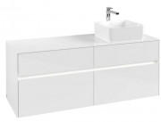 Тумба под раковину Villeroy & Boch Collaro 140х50 см с подсветкой МДФ глянцевый белый C047B0DH