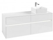 Тумба під раковину Villeroy & Boch Collaro 140х50 см із підсвічуванням ДСП матовий білий C047B0MS