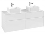 Тумба під раковину Villeroy & Boch Collaro 140х50 см із підсвічуванням МДФ глянсовий білий C048B0DH