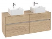 Тумба под раковину Villeroy & Boch Collaro 140х50 см с подсветкой ДСП северный дуб C048B0VJ