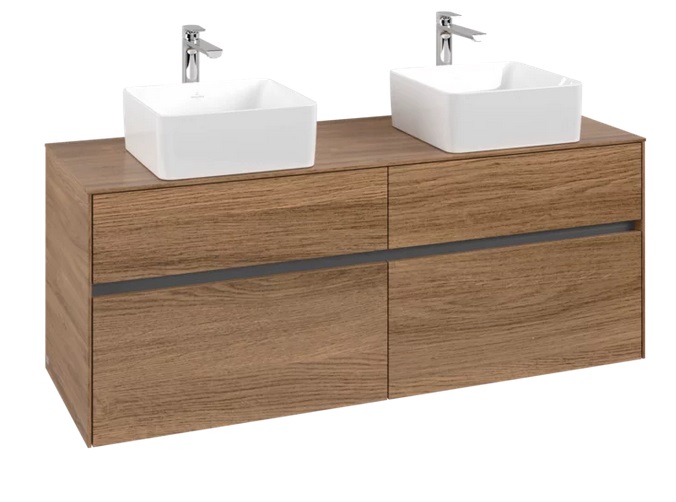 Тумба под раковину Villeroy & Boch Collaro 140х50 см с подсветкой ДСП дуб канзас C048B0RH