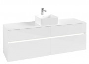 Тумба під раковину Villeroy & Boch Collaro 160х50 см із підсвічуванням МДФ глянсовий білий C049B0DH