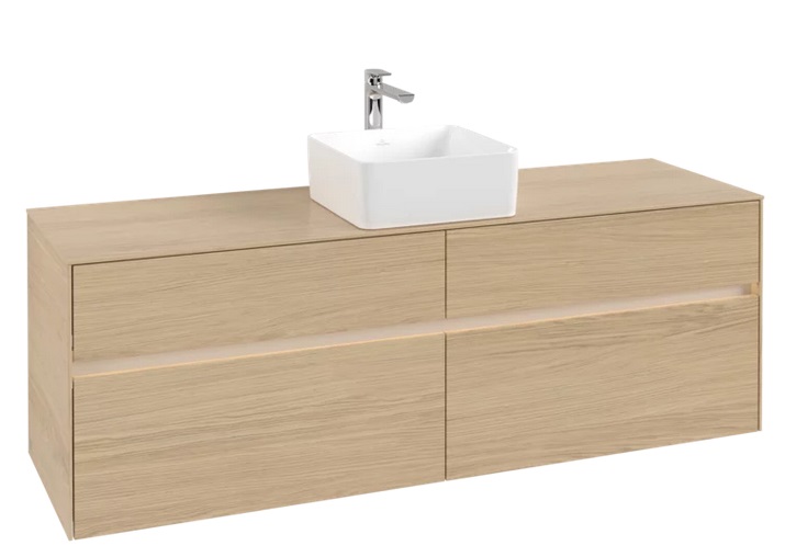 Тумба під раковину Villeroy & Boch Collaro 160х50 см із підсвічуванням ДСП північний дуб C049B0VJ