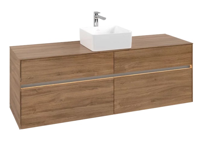 Тумба под раковину Villeroy & Boch Collaro 160х50 см с подсветкой ДСП дуб канзас C049B0RH